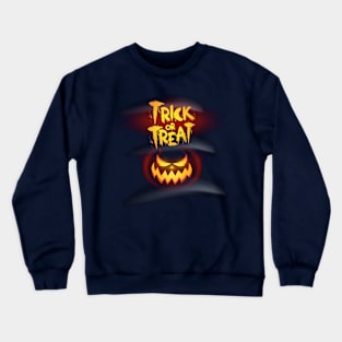 Jack O' Lantern pumpkin face. Halloween tee shirt gift Crewneck Sweatshirt